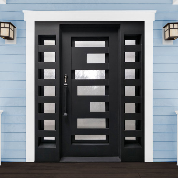 ALEKO 62'' x 81'' Paneled Iron Front Entry Doors & Reviews Wayfair